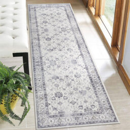Ameha Cashmere Rug Non Slip Soft Luxury Serene Geometric Pattern Runner Indoor/outdoor Rugs, 60X220 Cm - thumbnail 4