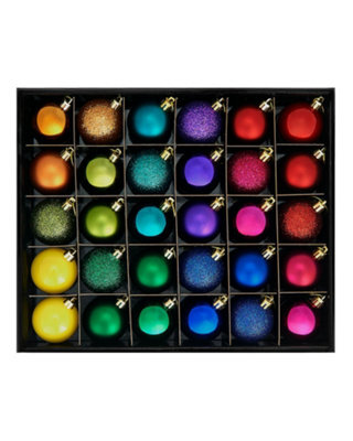 WeRChristmas Multi-Colour Shatterproof Christmas Baubles, 50 Pack