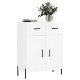 Berkfield Modern Sideboard High Gloss White 69.5X34X90 Cm Engineered Wood - thumbnail 3