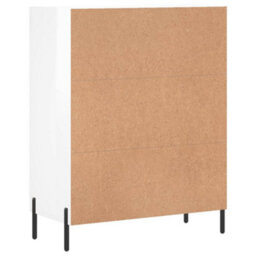 Berkfield Modern Sideboard High Gloss White 69.5X34X90 Cm Engineered Wood - thumbnail 8