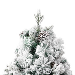 Berkfield Christmas Tree With Flocked Snow&leds&cones 225 Cm Pvc&pe - thumbnail 8
