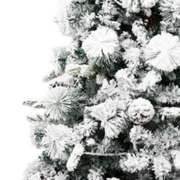 Berkfield Christmas Tree With Flocked Snow&leds&cones 225 Cm Pvc&pe - thumbnail 9