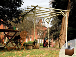 Edecks Rustic Rose Wooden Garden Pergola (W 2400mm X D 2400mm) With Concrete In Posts (2.25M) - thumbnail 2
