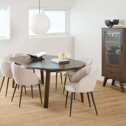 Furniture To Go A-Line Round Extendable Dining Table In Smoked Oak 120/220 X 120 X 75Cm - thumbnail 5