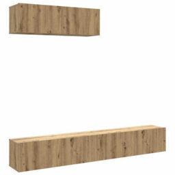 Berkfield Durable Wall Mounted Tv Cabinets 3 Pcs Artisan Oak 100X30X30 Cm Engineered Wood - thumbnail 1