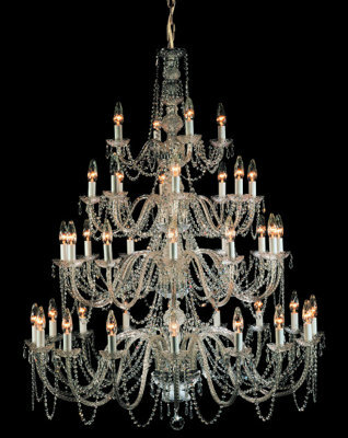 Luminosa Lighting Luminosa Modra 40 Light Polished Chrome Crystal Multi Arm Chandelier