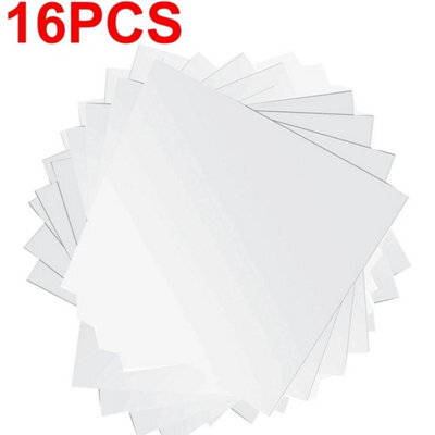16 Pcs Mirror Tiles Wall Sticker Square Self Adhesive Stick - image 1