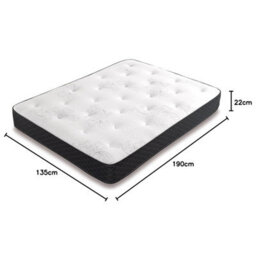 Bedz Online Bedzonline 7-Zone Hybrid Memory Foam & Spring Mattress, Hypoallergenic & Breathable, 4Ft6 Double (135X190Cm) - thumbnail 7