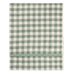 Yard Barton Gingham Check 100% Cotton Bath Towel, Forest Green, 70 X 130Cm - thumbnail 2
