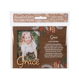 History & Heraldry Pre-Personalised Picture Frame With Child's Name And Meaning - Grace - For 8.5 X 11Cm Photo - Over 90 Titles Available - thumbnail 1