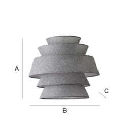 Valuelights Valerie 5 Tier Grey Linen Ceiling Lamp Shade (D)40Cm - thumbnail 8