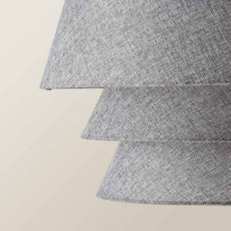 Valuelights Valerie 5 Tier Grey Linen Ceiling Lamp Shade (D)40Cm - thumbnail 4