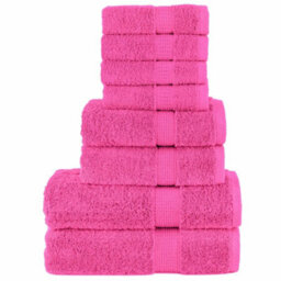 Berkfield 8 Piece Premium Towel Set Solund Pink 600 Gsm