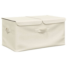 Vidaxl Storage Box Fabric 50X30X25 Cm Cream - thumbnail 2
