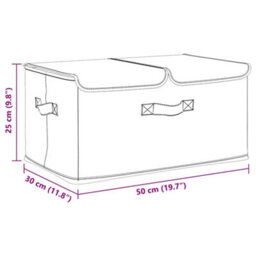 Vidaxl Storage Box Fabric 50X30X25 Cm Cream - thumbnail 3