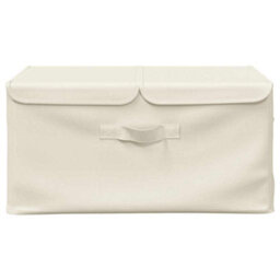 Vidaxl Storage Box Fabric 50X30X25 Cm Cream - thumbnail 4