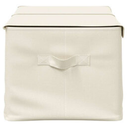 Vidaxl Storage Box Fabric 50X30X25 Cm Cream - thumbnail 5