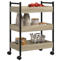 Walplus Kitchen Trolley Sonoma Oak 50X30X70 Cm Engineered Wood - thumbnail 6