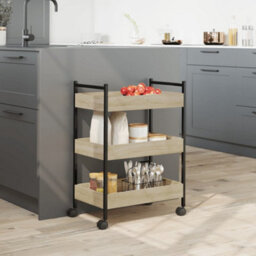 Walplus Kitchen Trolley Sonoma Oak 50X30X70 Cm Engineered Wood - thumbnail 4