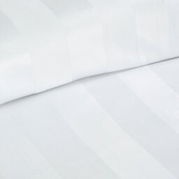 Catherine Lansfield So Soft Satin Stripe Super King Duvet Cover Set With Pillowcases White - thumbnail 3