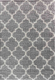 Moroccan Berber Shaggy Rugs Living Room Trellis Grey 80X150 Cm - thumbnail 3