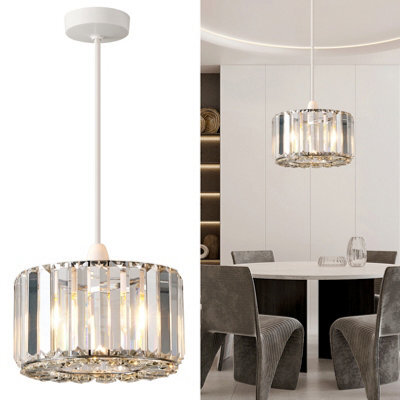 Harper Living Easy Fit Pendant Shade, Chrome Ceiling Light Shade With Diameter 23Cm - Modern Lampshade - image 1
