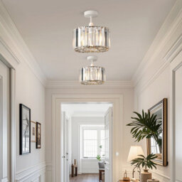 Harper Living Easy Fit Pendant Shade, Chrome Ceiling Light Shade With Diameter 23Cm - Modern Lampshade - thumbnail 4