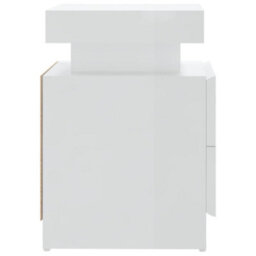 Berkfield Bedside Cabinet High Gloss White 45X35X52 Cm Engineered Wood - thumbnail 5
