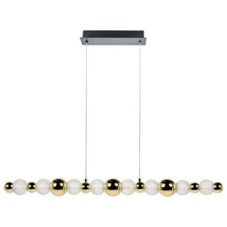 Beliani Glam Led Wall Lamp Gold And Clear Glass Shades, Painted Iron Base - thumbnail 3