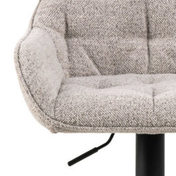 Wyld Haus Buttonfern Set Of 2 Beige Bouclé Diamond-Tufted Swivel Bar Stools Adjustable Height - thumbnail 5
