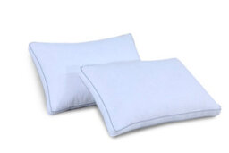 ARLinens Box Pillows Hollowfibre Filled Cotton Cover Gusseted Box Plum Bed Pillows 8Cm Thick - thumbnail 3