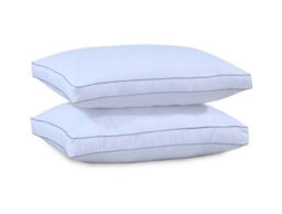 ARLinens Box Pillows Hollowfibre Filled Cotton Cover Gusseted Box Plum Bed Pillows 8Cm Thick - thumbnail 2