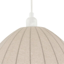 Happy Homewares Natural Linen Oatmeal Beige Pendant Light Shade With Linking Rope - thumbnail 8