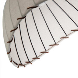 Happy Homewares Natural Linen Oatmeal Beige Pendant Light Shade With Linking Rope - thumbnail 3