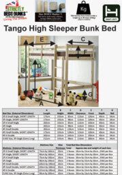 Strictly Beds And Bunks Tango Heavy Duty Pine High Sleeper Bunk Bed, 4Ft Small Double - thumbnail 2