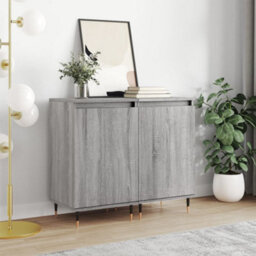 Berkfield Sideboards 2 Pcs Grey Sonoma 40X35X70 Cm Engineered Wood - thumbnail 1