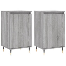 Berkfield Sideboards 2 Pcs Grey Sonoma 40X35X70 Cm Engineered Wood - thumbnail 2