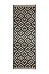 Melrose Eden Genesis Black Indoor Outdoor Area Runner Rug 3mm Pile Height - 67/200Cm - thumbnail 5