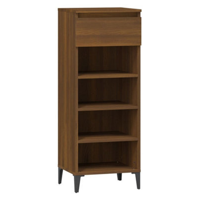 Berkfield Industrial Shoe Rack Brown Oak 40X36X105 Cm Engineered Wood - image 1