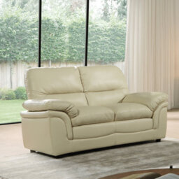 Furniture Instore Verona Cream Leather Aire  2 Seater Sofa - thumbnail 2