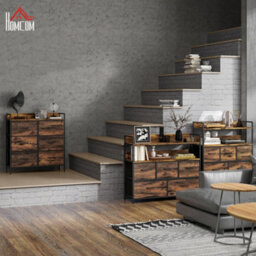 Wyld Haus Luve Rizi 6-Drawer Fabric And Wood Chest Rustic Brown And Black 79W X 29D X 85H Cm - thumbnail 8