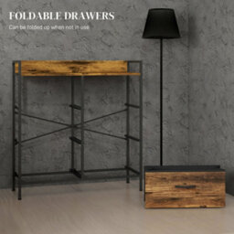 Wyld Haus Luve Rizi 6-Drawer Fabric And Wood Chest Rustic Brown And Black 79W X 29D X 85H Cm - thumbnail 6