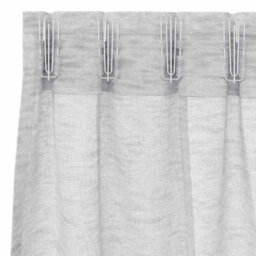 Berkfield Curtains With Curtains 2 Pcs Light Gray Polyester - thumbnail 4