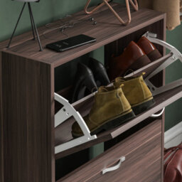 Lassic Vida Designs 2 Drawer Shoe Storage Cabinet Walnut - thumbnail 4