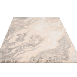 Loomed Silver Beige Metallic Marble Lustre Sheen Rug 160X230Cm - thumbnail 2