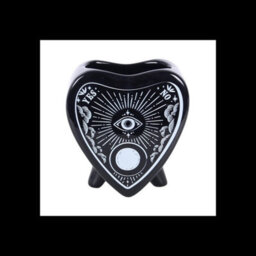 Black Planchette Ceramic Flower Vase Gothic Talking Board Vase - thumbnail 4