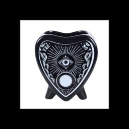 Black Planchette Ceramic Flower Vase Gothic Talking Board Vase - thumbnail 2