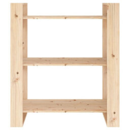 Berkfield Book Cabinet/room Divider 80X35X91 Cm Solid Wood Pine - thumbnail 5