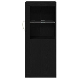 Berkfield Sideboard With Led Lights Black Oak 41X37X100 Cm - thumbnail 5