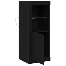 Berkfield Sideboard With Led Lights Black Oak 41X37X100 Cm - thumbnail 6